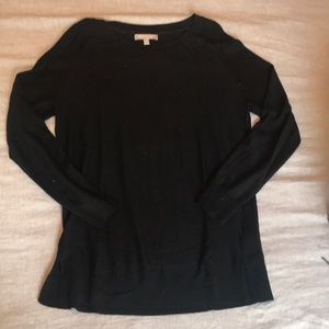 Black merino wool sweater
